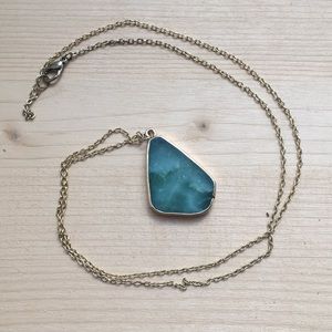 Faux Gemstone Pendant Necklace